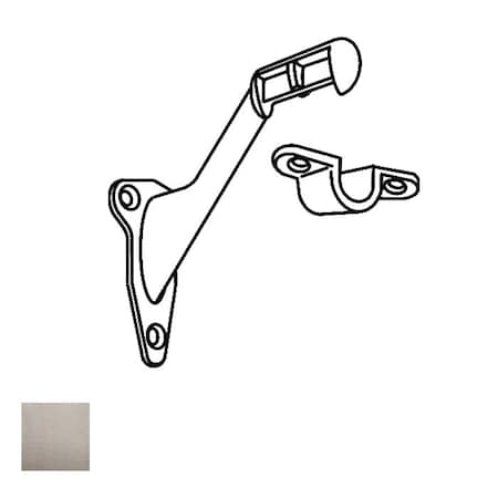 Cal-Royal Hand Rail Bracket, 2-7/8 Height, 1-3/16 Width, 2-7/8 Projection, US15 Satin Nickel HB96-15